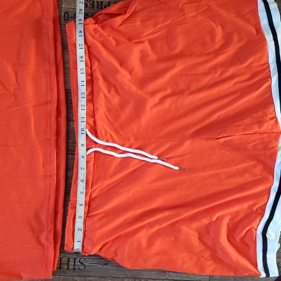 Shein, orange & white, short set, size 4X - Picture 5 of 14